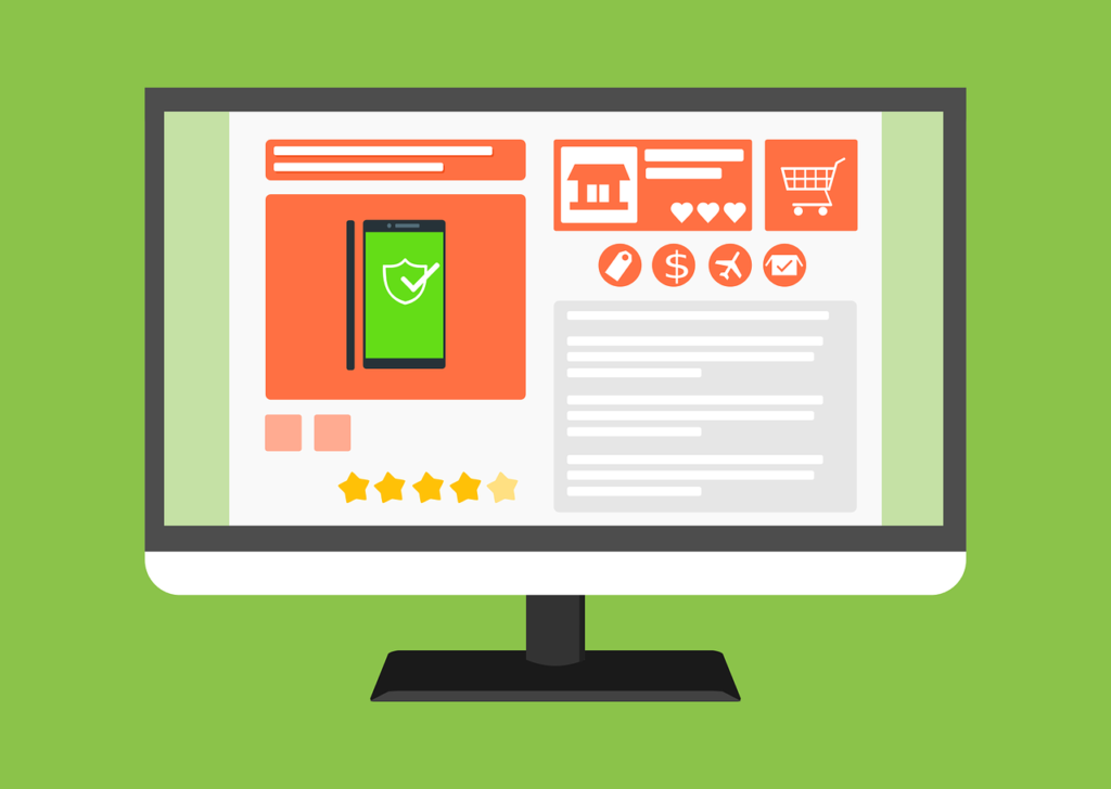 An illustration of an ecommerce website